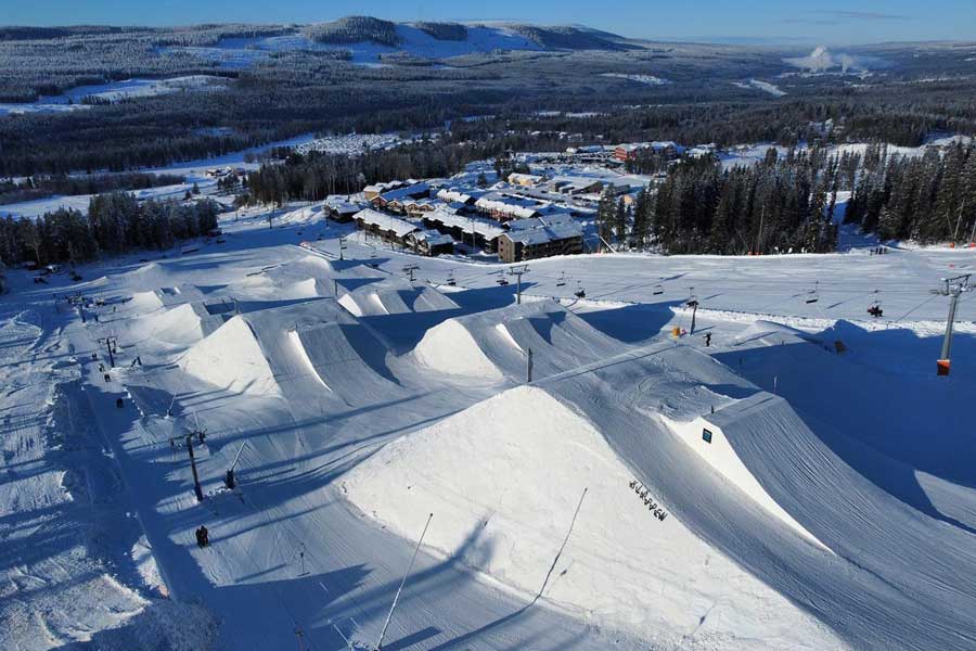 Snowboardpark in Kläppen, Zweden