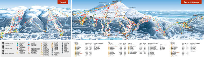 Overzichtskaart skigebied Åre