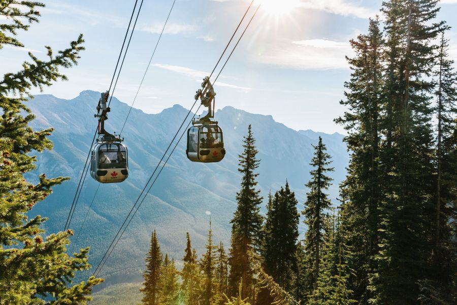 Banff Gondola in Banff National Park in Alberta in Canada.