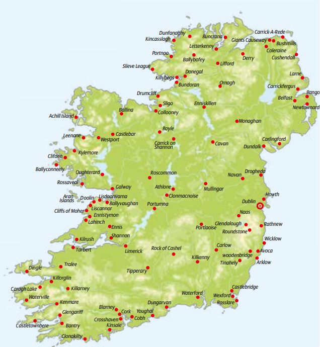kaart Ierland