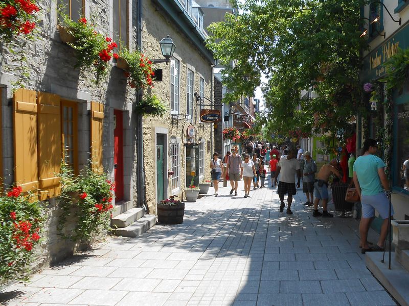 Straatje in Old Quebec in Quebec City in Canada.