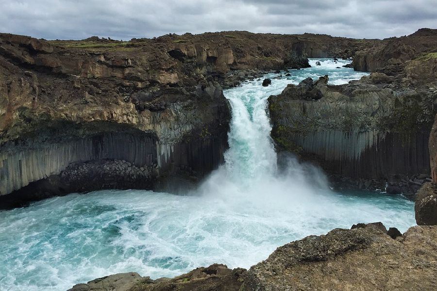 Aldeyjarfoss waterval hooglanden IJsland