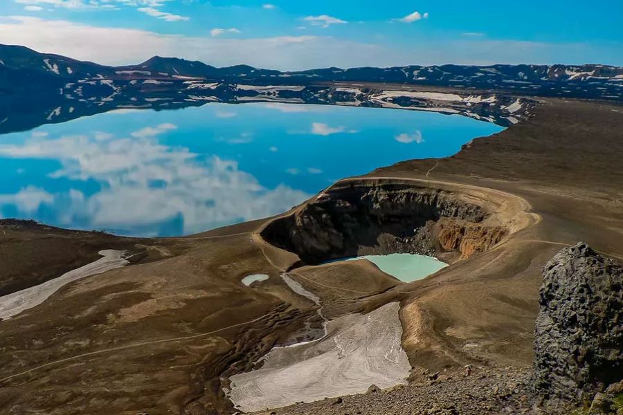 Askja vulkaan caldera Hooglanden IJsland