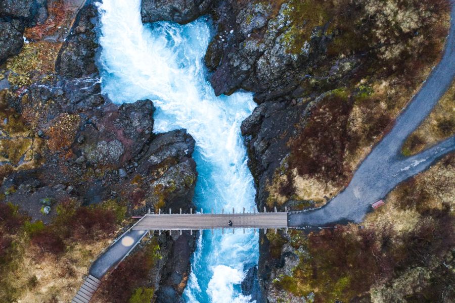 Barnafoss waterval West-IJsland