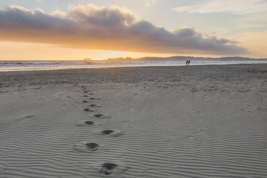 Uitzicht op strand en zee vanaf Pacific Rim National Park in British Columbia in Canada.