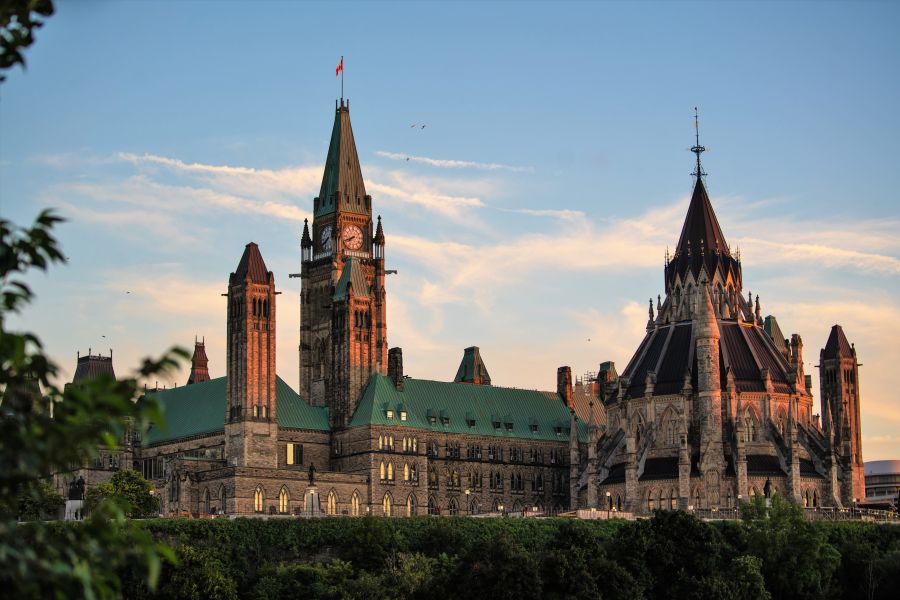 Het parlementsgebouw van Ottawa in Ontario in Canada.