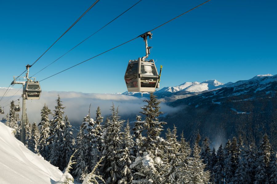 De Whistler Blackcomb Gondola tijdens een wintersportreis naar Canada