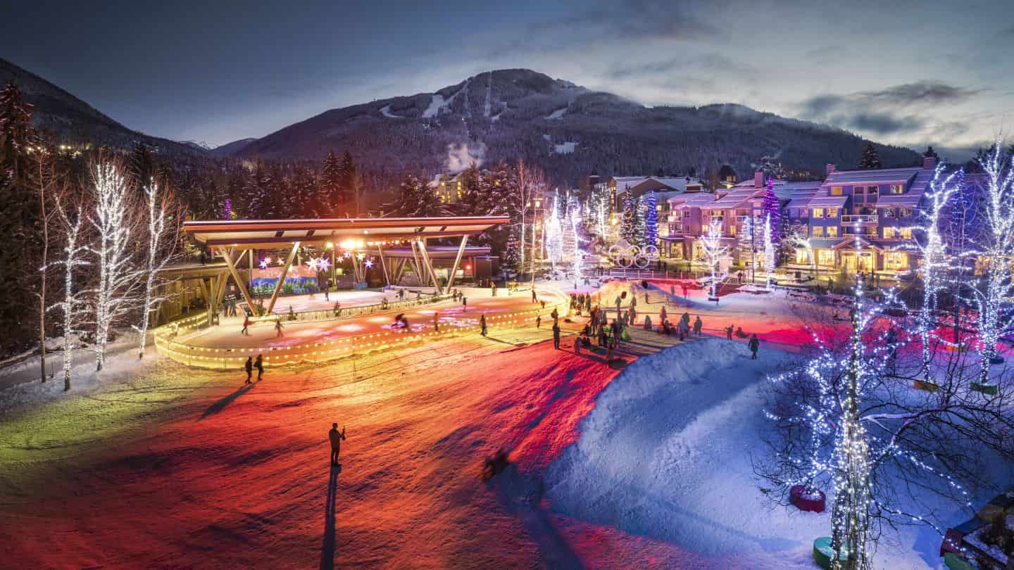 Whistler Village in British Columbia in West-Canada