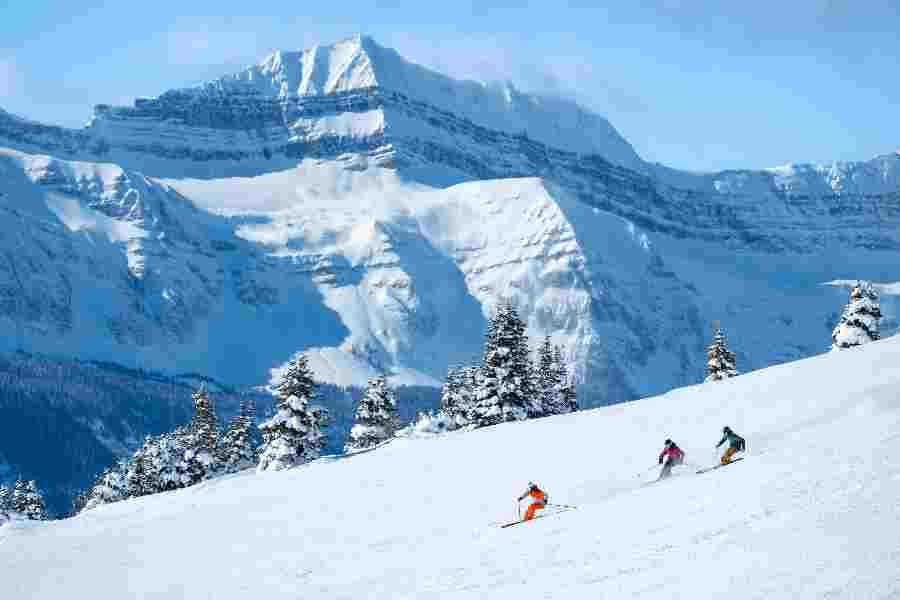 Top skigebieden zoals Lake Louise
