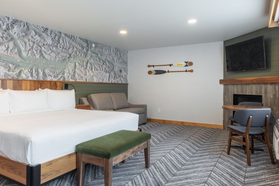 King suite in Hotel Canoe & Suites in Canada tijdens winterreis