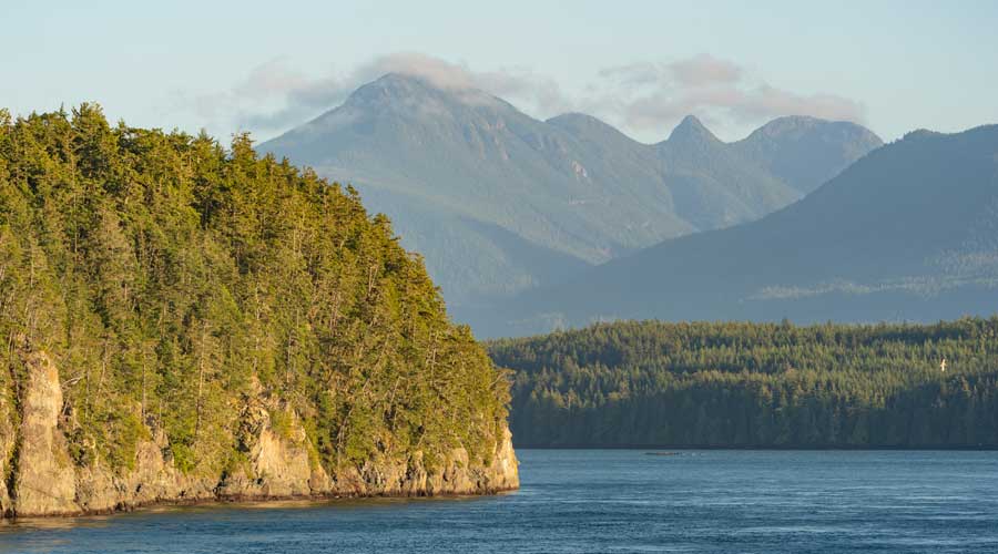 Georgia Strait onderdeel van de Inside Passage naar Alaska