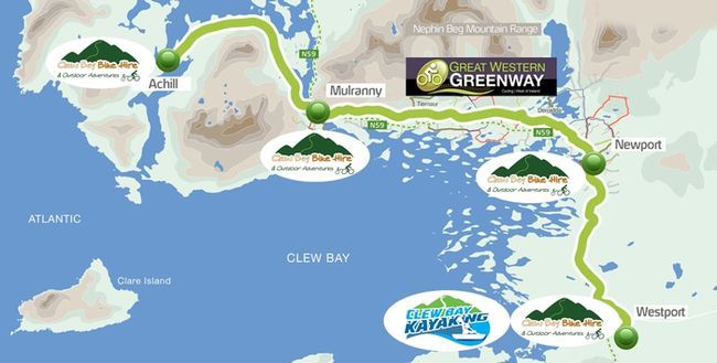Greenway vanuit Westport naar het pittoreske Achill Island