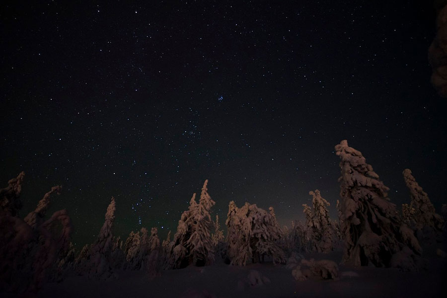 Ruka Sneeuwscootersafari op zoek naar het noorderlicht