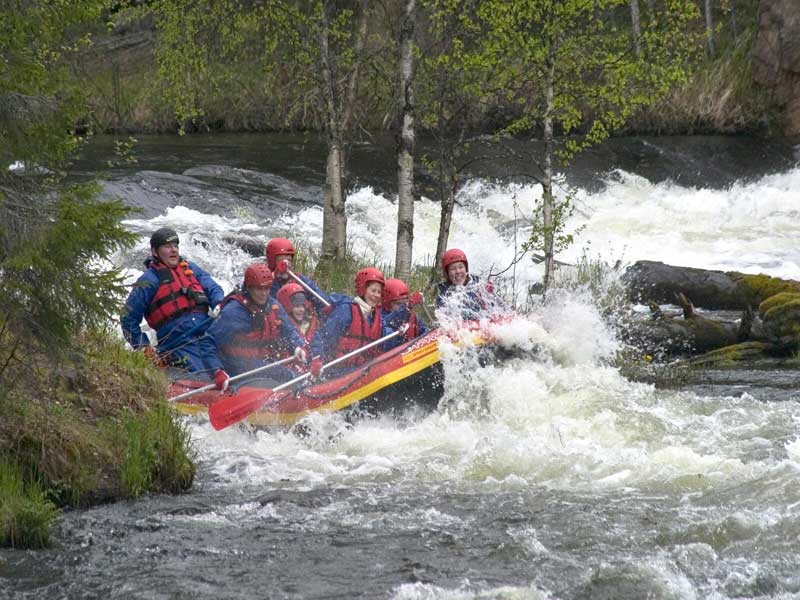 Raften in de Kitka rivier, Ruka