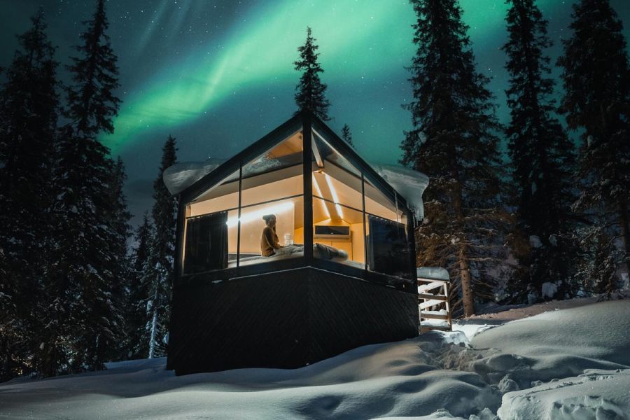 Overnachting in Magical Pond Nature Igloos Ruka, Lapland