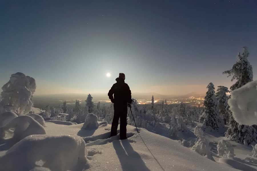 Kennismaking met sneeuwschoenen Yllas