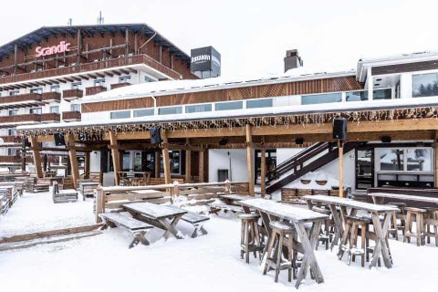 Apres Ski terras Scandic Rukahovi Ruka met BBI Travel