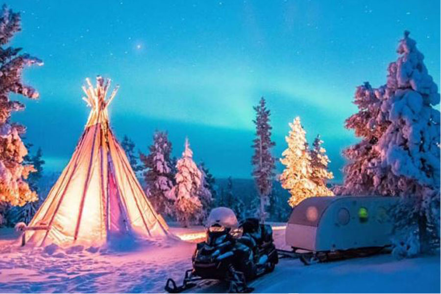 Familieavontuur in Northern Lights Village, Levi