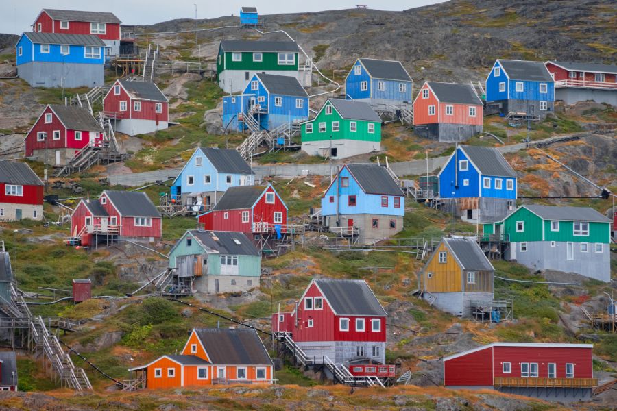 Colorful houses of Kangaamiut