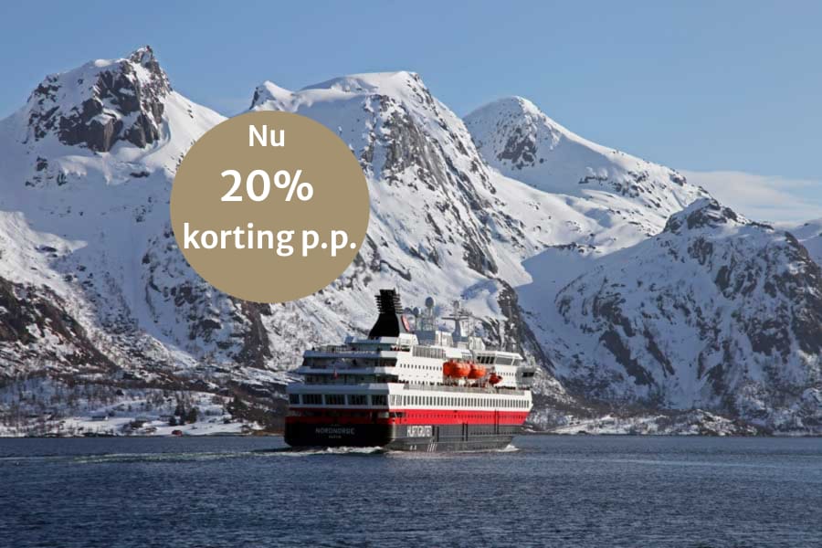 Hurtigruten Noorderlichtreis Noordwaarts afbeelding