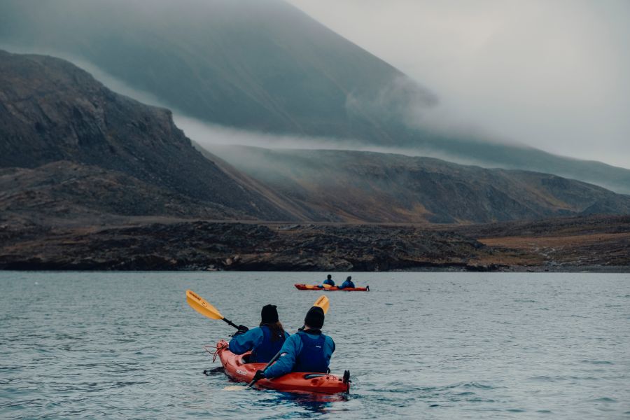 Kayaking in Dundas Harbour, Arctic Canada. August 2025. Photo by Greg Funnell.