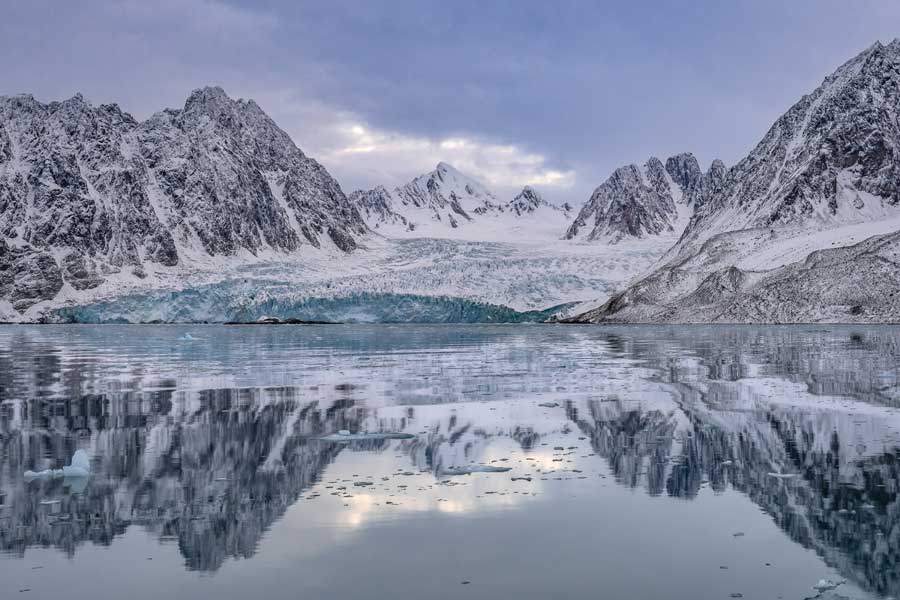 Monacobreen bij de Liefdefjord