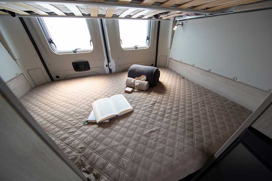 Type B Campervan slaapgedeelte