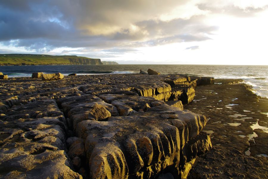 Uitzicht op The Burren kust