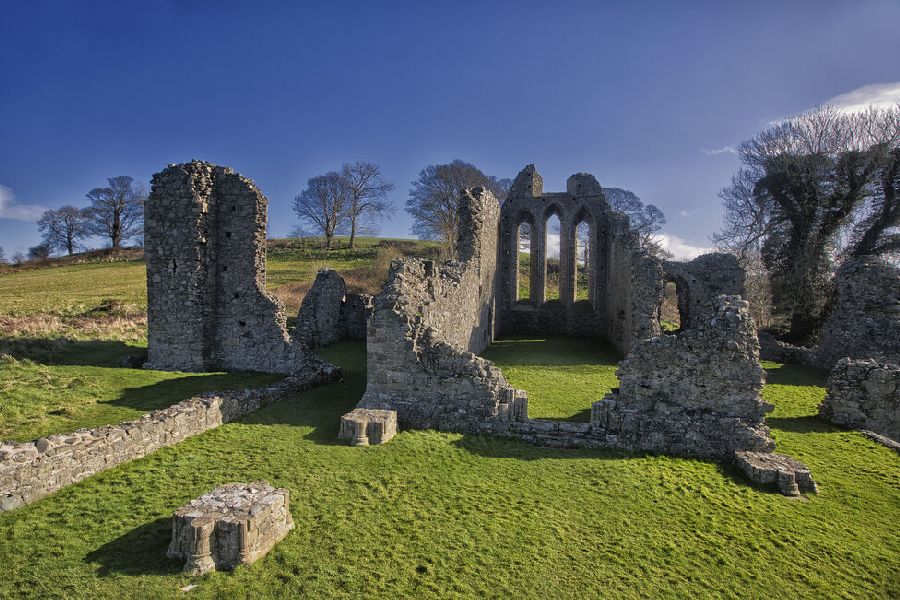 Inch Abbey - Robb Stark’s Camp, Riverrun autorondreis Ierland Game of Thrones