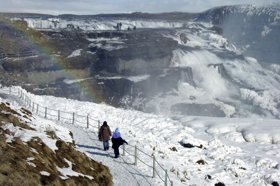 Gullfoss waterval, busrondreis IJsland