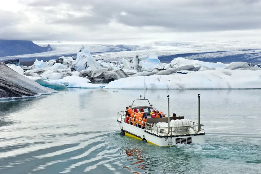 Jökulsarlon Glacier Lagoon, busrondreis IJsland