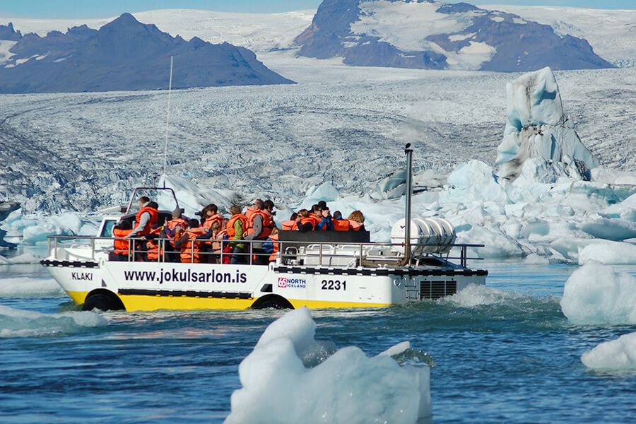 Jökulsarlon Glacier Lagoon, busrondreis IJsland