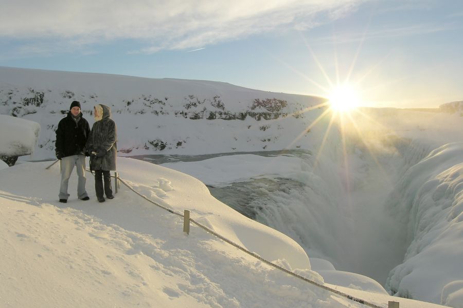 Gullfoss waterval, busrondreis IJsland