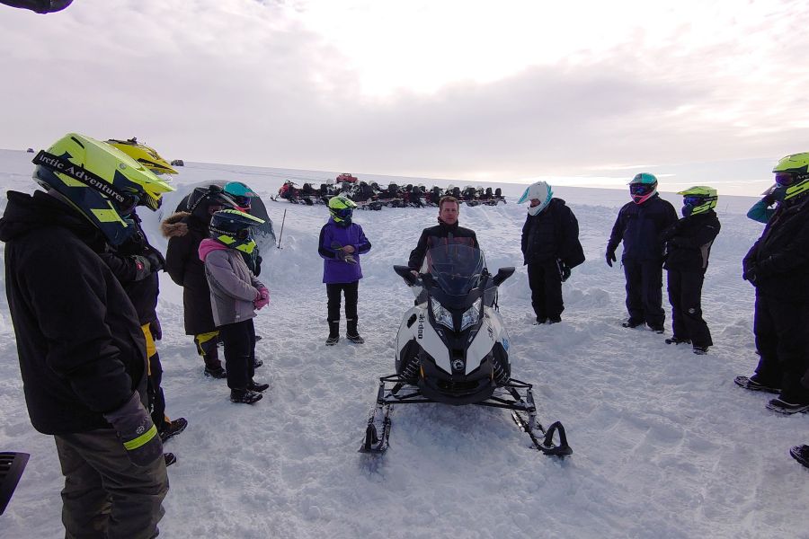 Sneeuwscootertocht IJsland Geysir/Gullfoss