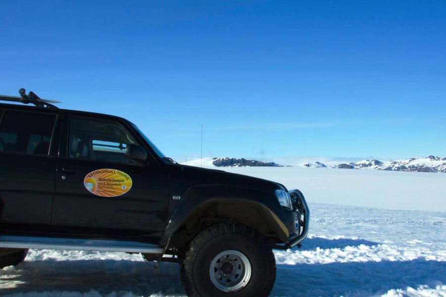 Superjeep tocht op Vatnajökull gletsjer