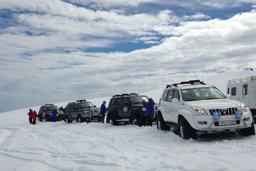 Superjeep tocht op Vatnajökull gletsjer