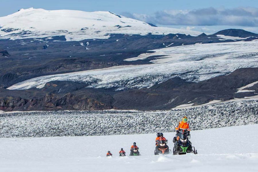 Vakantie Sneeuwscootertocht op Myrdalsjokull gletsjer in Diversen (IJsland, IJsland)