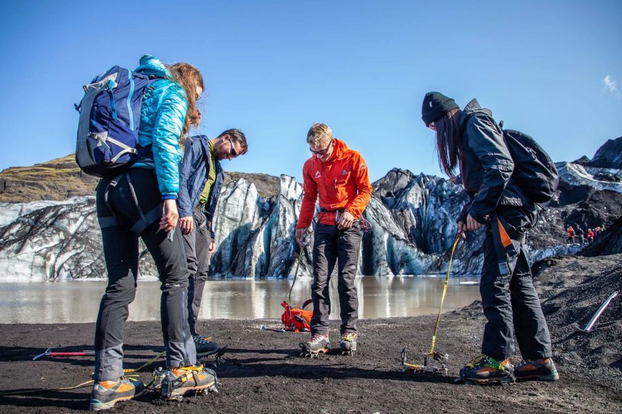 Gletsjerwandeling Solheimajokull IJsland