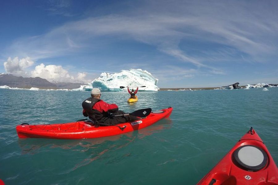 Vakantie Kajakken op het Jokulsarlon ijsbergenmeer in Diversen (IJsland, IJsland)