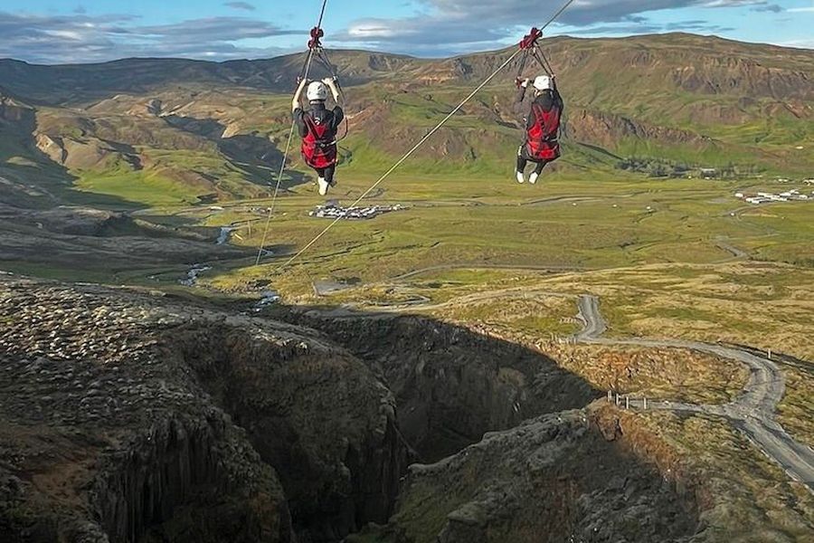 Mega Zipline vanuit Hveragerdi