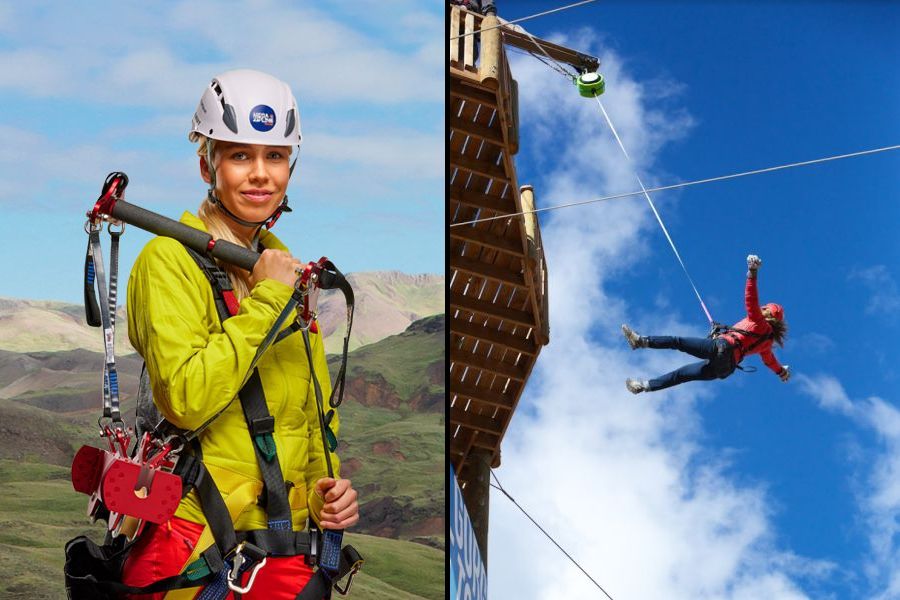 Mega Zipline vanuit Hveragerdi