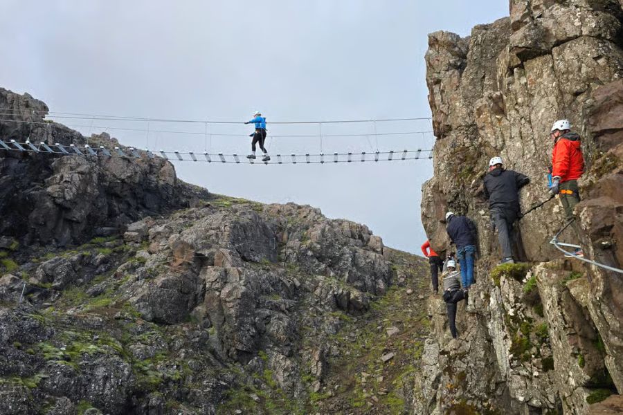 Falkaklettur Via Ferrata klimexcursie