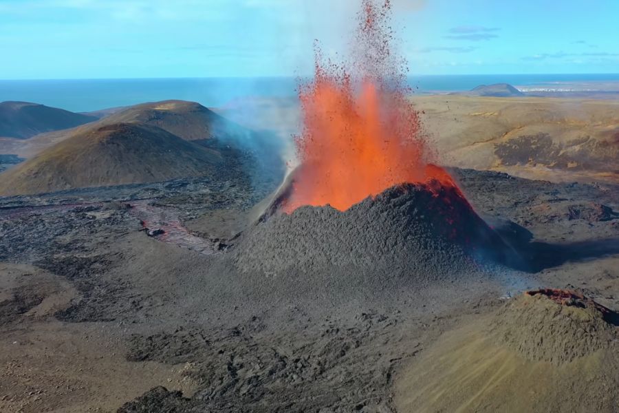 Vakantie Fagradalsfjall Volcano helikopter vlucht in Diversen (IJsland, IJsland)