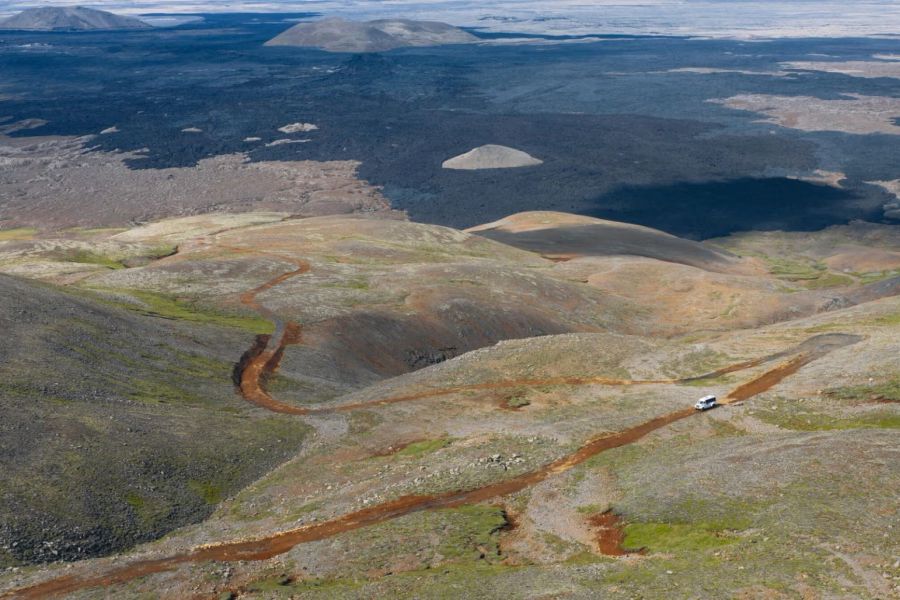 Volcano Shuttle bus naar nieuwe lavavelden Grindavik