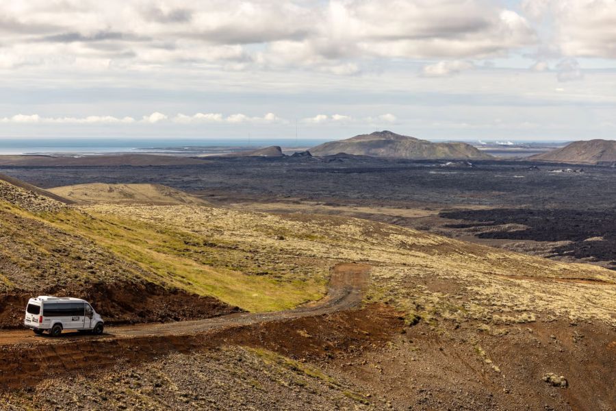 Volcano Shuttle bus naar nieuwe lavavelden Grindavik