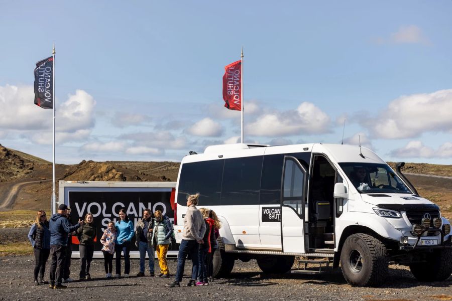 Volcano Shuttle bus naar nieuwe lavavelden Grindavik