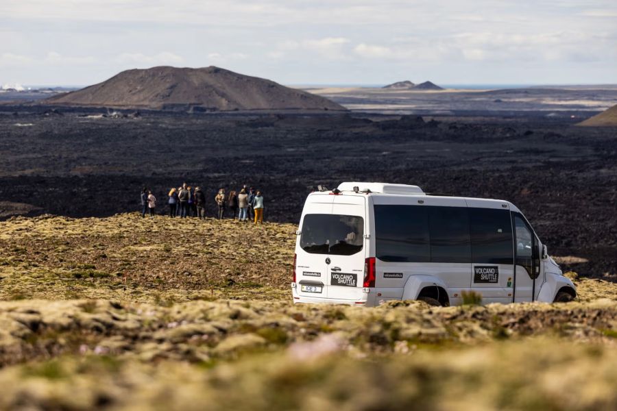 Volcano Shuttle bus naar nieuwe lavavelden Grindavik