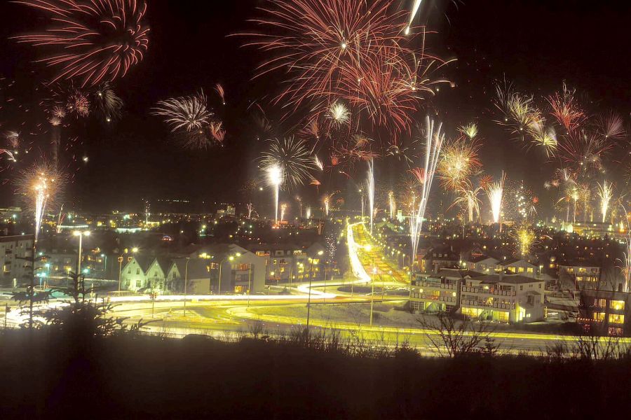 Reykjavik Nieuwjaar vuurwerk