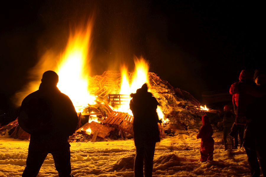 Reykjavik Nieuwjaar vuurwerk