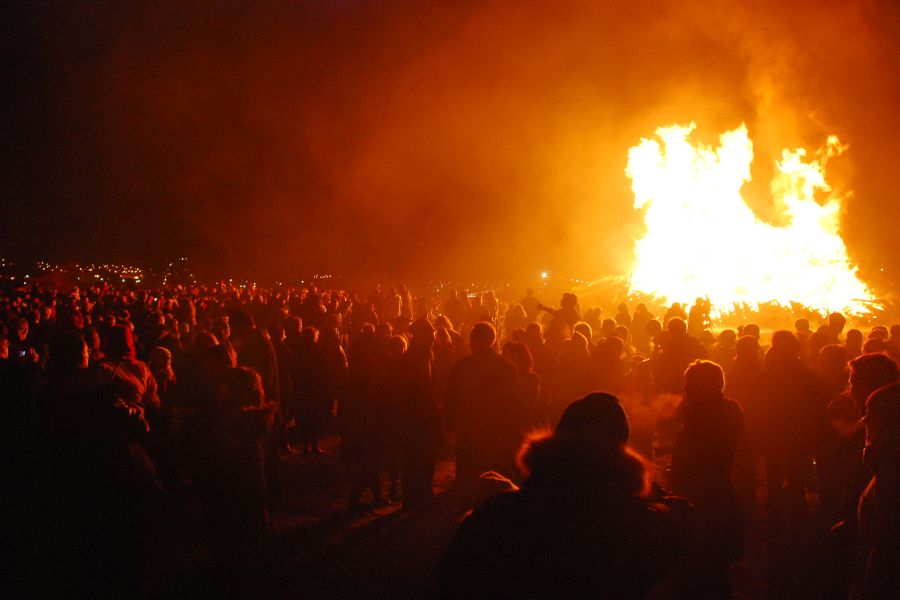Reykjavik Nieuwjaar vuurwerk